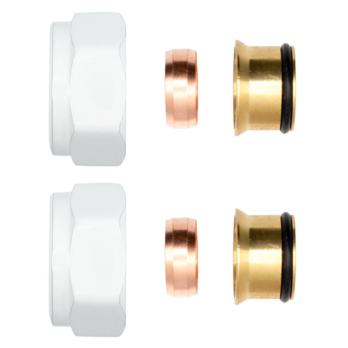 RACCORD À COMPRESSION BLANC EKX15 2 PCS