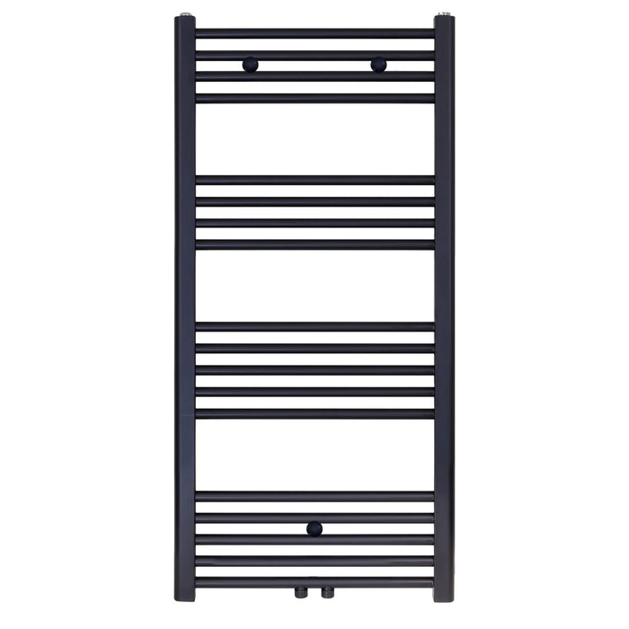 SÈCHE-SERVIETTES RACCORDEMENT CENTRAL NOIR MAT BROSSÉ 1200X600-616 WATT