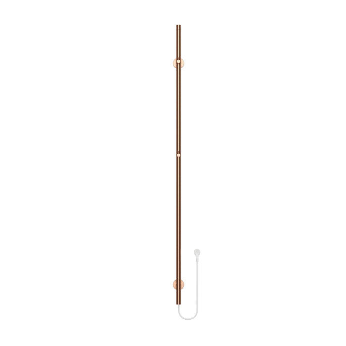 BELRAD ROD SÈCHE-SERVIETTES À TIGE - ÉLECTRIQUE - SIMPLE - 60W - Ø2,5CM - 150X6,3X12,7 CM - CUIVRE BROSSÉ