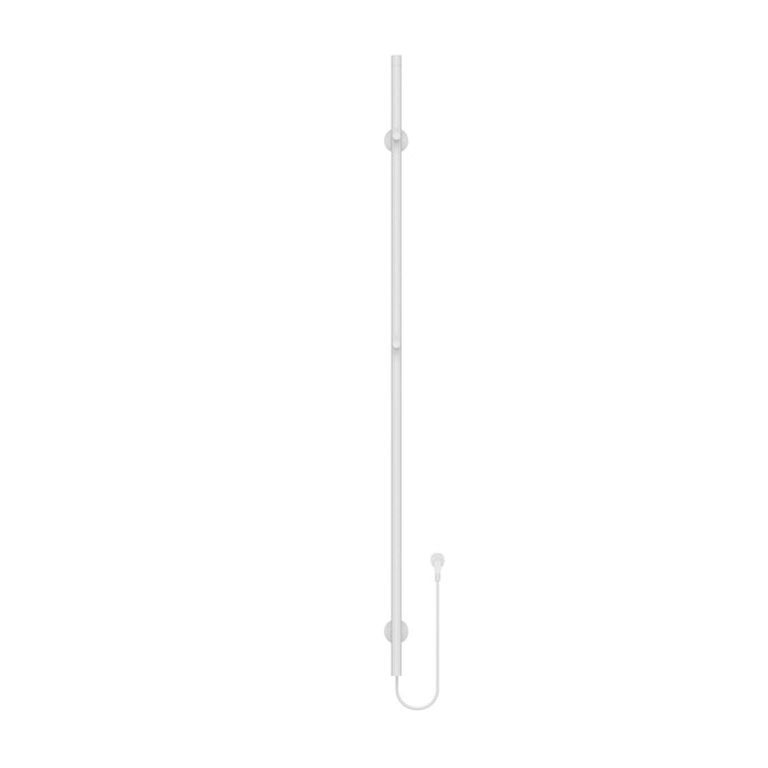 BELRAD ROD SÈCHE-SERVIETTES À TIGE - ÉLECTRIQUE - SIMPLE - 60W - Ø2,5CM - 150X6,3X12,7 CM - BLANC BRILLANT