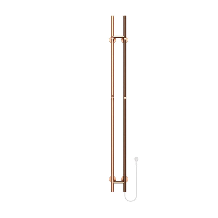 BELRAD ROD ÉLECTRIQUE SÈCHE-SERVIETTES À TIGE (150X13CM) DOUBLE CUIVRE BROSSÉ - 120W