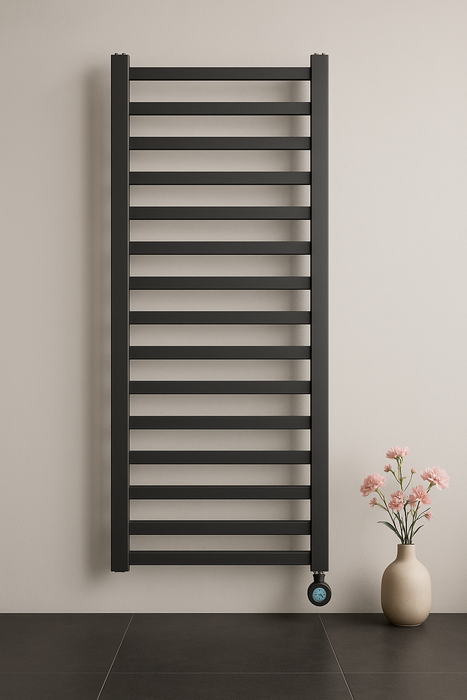 RADIATEUR SÈCHE-SERVIETTES ELECTRIQUE NOIR 1200X500-413W