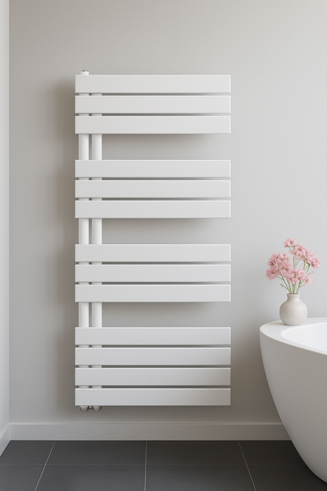 RADIATEUR SÈCHE-SERVIETTES RACCORDEMENT GAUCHE/COMB - BLANC 1200X500-593W