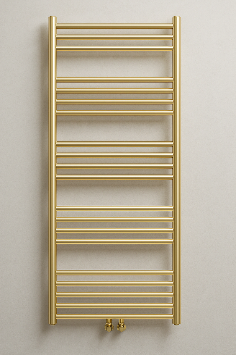 RADIATEUR SÈCHE-SERVIETTES RACCORDEMENT CENTRAL OR BROSSÉ 1600X600-557 WATT