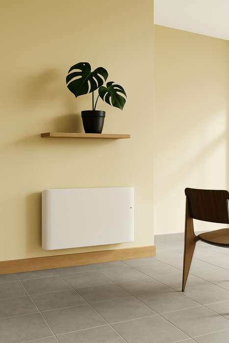 RADIATEUR ELECTRIQUE MURAL BLANC AVEC PRISE + PROGRAM 2000W-LxH:119x56,5