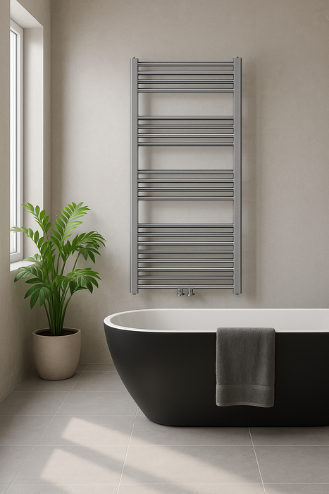 RADIATEUR SÈCHE-SERVIETTES RACCORDEMENT CENTRAL GRIS BRONZE 1200X600-414 WATT