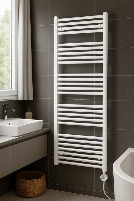 RADIATEUR SÈCHE-SERVIETTES EN ÉLECTRIQUE 220V BLANC 1800X550 - 900W