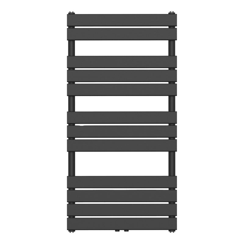 Zwarte centrale aansluiting handdoekradiator 1200x500-593W