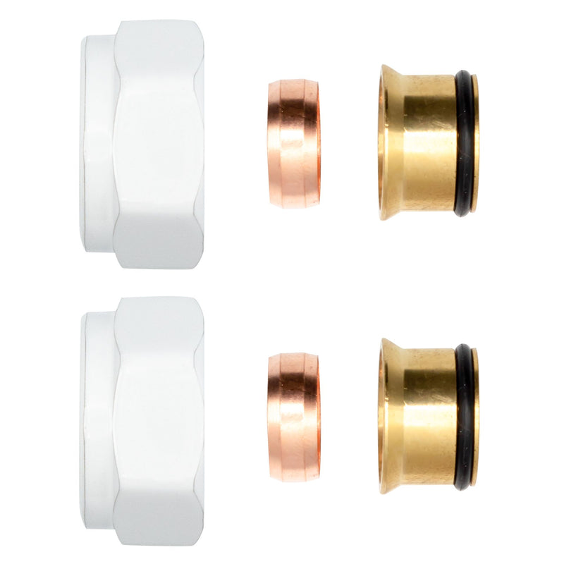RACCORD À COMPRESSION BLANC EKX15 2 PCS