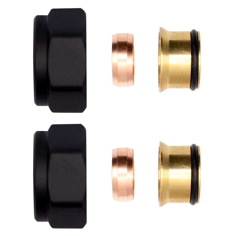 EKX15 2PCS BLACK COMPRESSION FITTING