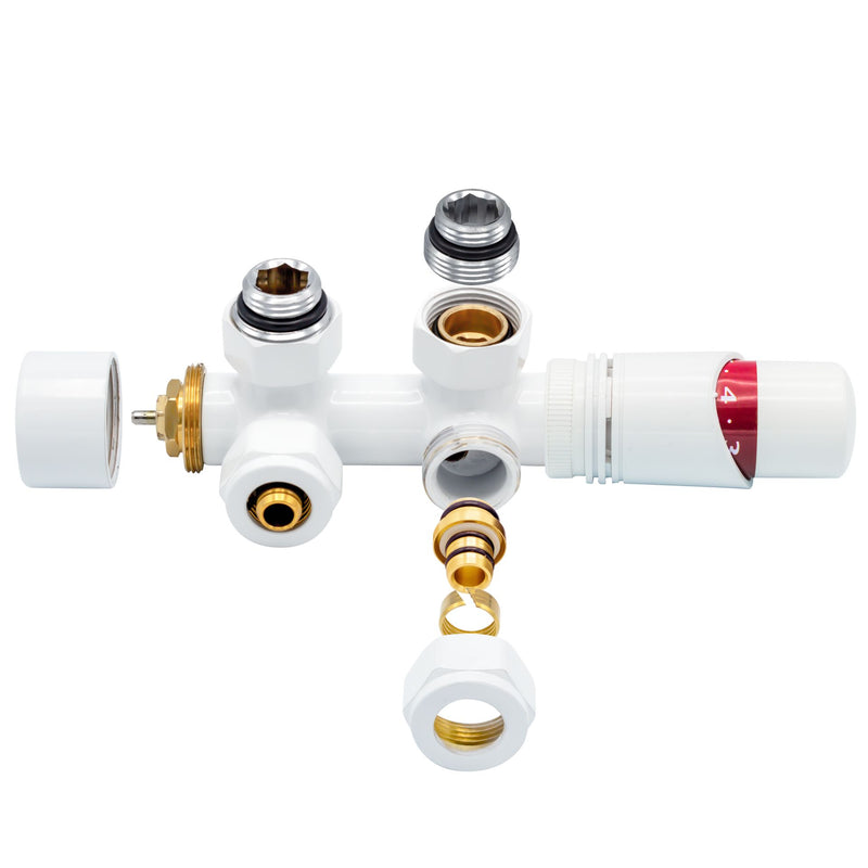 CENTRAL CONNECTION KIT WHITE BRACKET M30X16/2