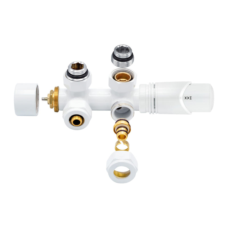 CENTRAL CONNECTION KIT WHITE BRACKET M30X16/2