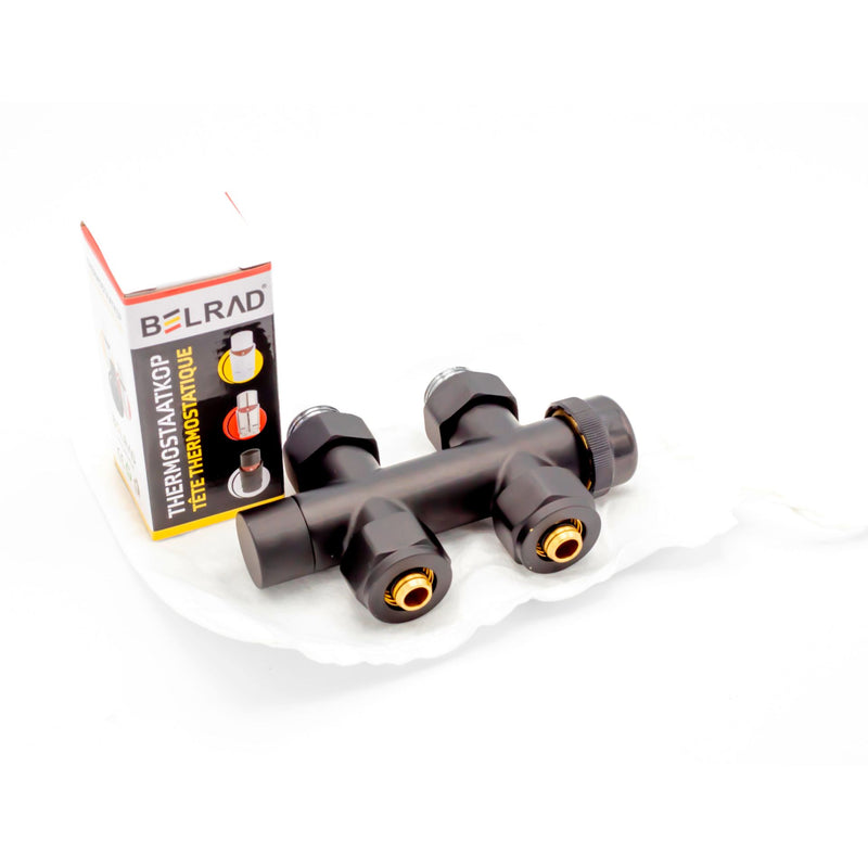 BLACK STRAIGHT CENTRAL CONNECTION KIT M30X16/2