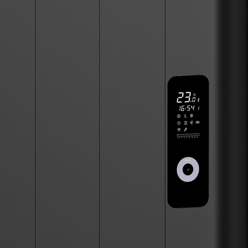 BLACK ELECTRIC RADIATOR / WALL-MOUNTED WITH SOCKET + WIFI PROGRAM 2000W-