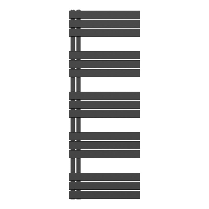 Towel dryer radiator left/comb connection - black 1600x500-755w