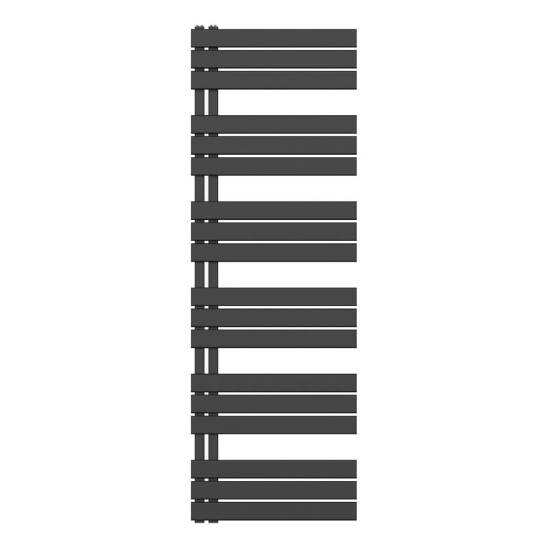 Towel dryer radiator left/comb connection - black 1800x600-1021w