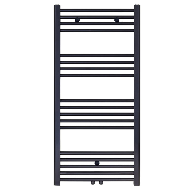 CENTRALE AANSLUITING HANDDOEKHOUDER GEBORSTELD MAT ZWART 1200X600-616 WATT