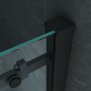 Aloni Porte Coulissante pour Niche Noir Mat - détail