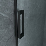 Aloni Porte Coulissante pour Niche Noir Mat - détail poignée