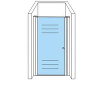 Aloni Porte Pivotante pour Niche - ouverture