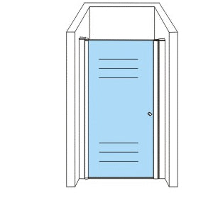 Aloni Porte Pivotante pour Niche 80 cm Chrome - Verre Clair