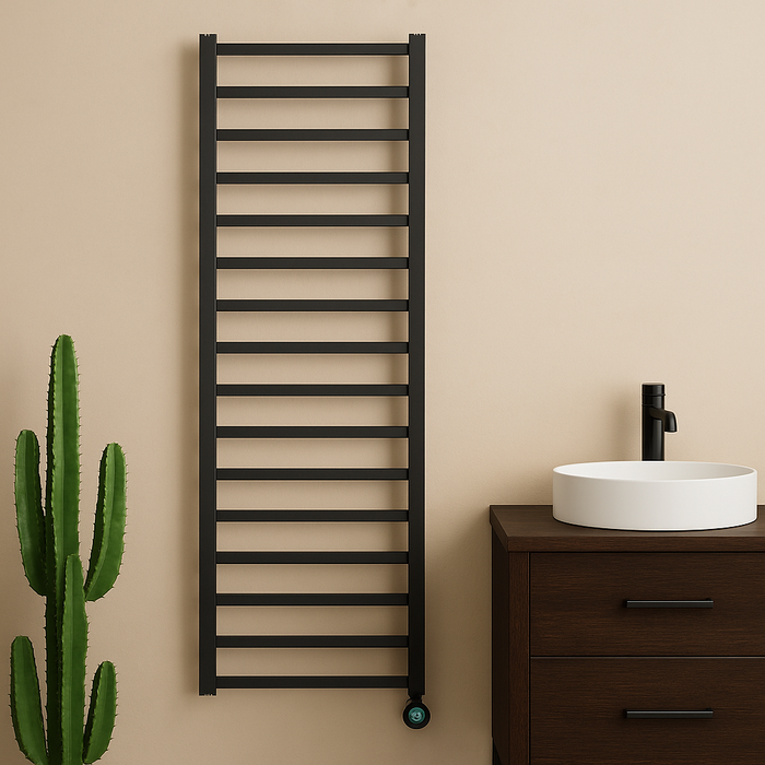 RADIATEUR SÈCHE-SERVIETTES ELECTRIQUE NOIR 1600X500-551W