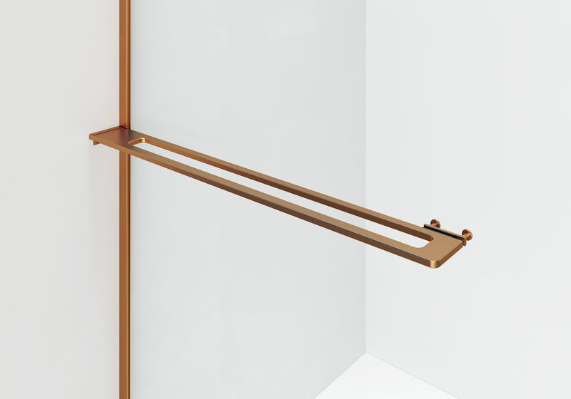 Paroi Curvy porte-serviettes cuivre brossé