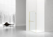 Paroi Curvy 120 cm or brossé – verre clair