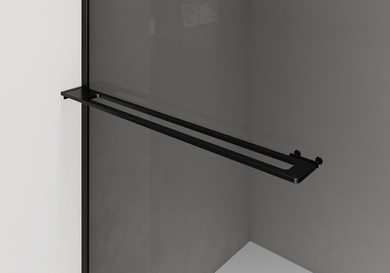 Paroi Curvy porte-serviettes noir mat