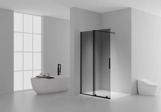 X-Slide Douche Italienne 120 Noir Mat Verre Fumé