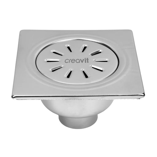 Aloni Siphon De Sol Inox Carré 15x15 Ø50 – Verticale