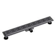 Caniveau de douche Aloni gunmetal brossé
