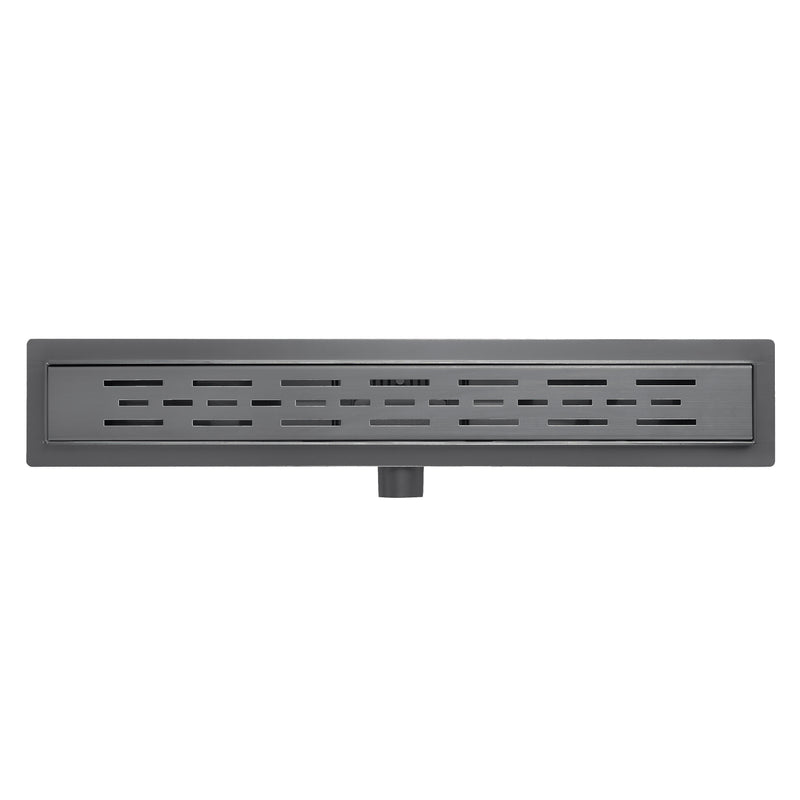 Caniveau de douche Aloni gunmetal brossé