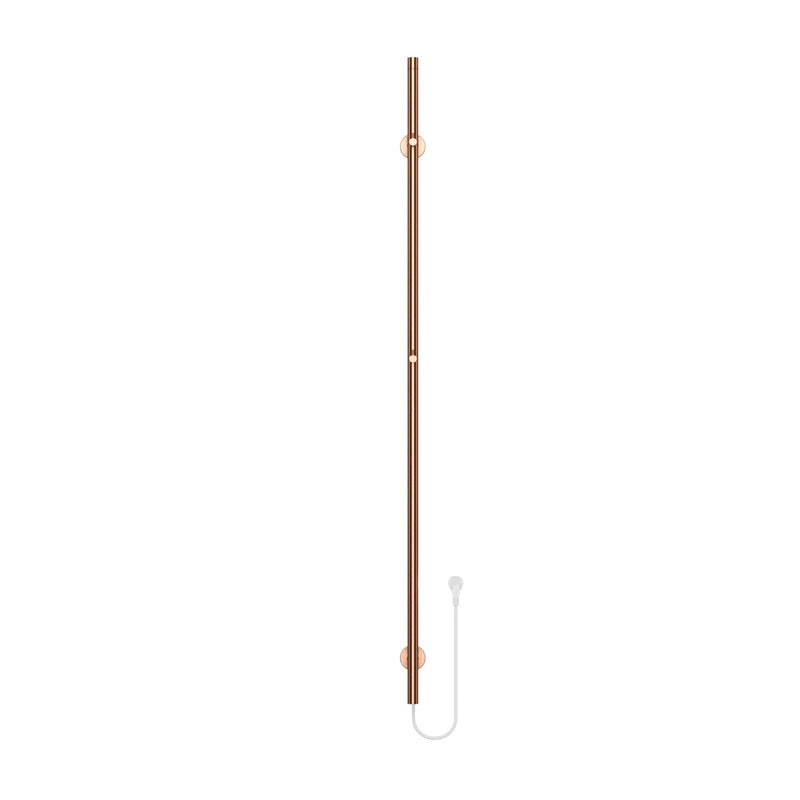 BELRAD ROD HANDDOEKHOUDER - ELEKTRISCH - ENKEL - 60W - Ø2,5CM - 150X6,3X12,7 CM - GEBORSTELD KOPER