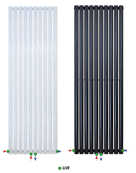 VERTI NOIR OVAL MAT DOUBLE 1800X472-8 ELEM-1640W