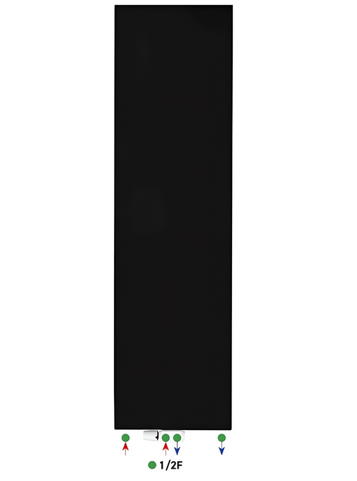 RADIATEUR VERTICAL FACE LISSE TYPE 22 2000X600 - MAT NOIR