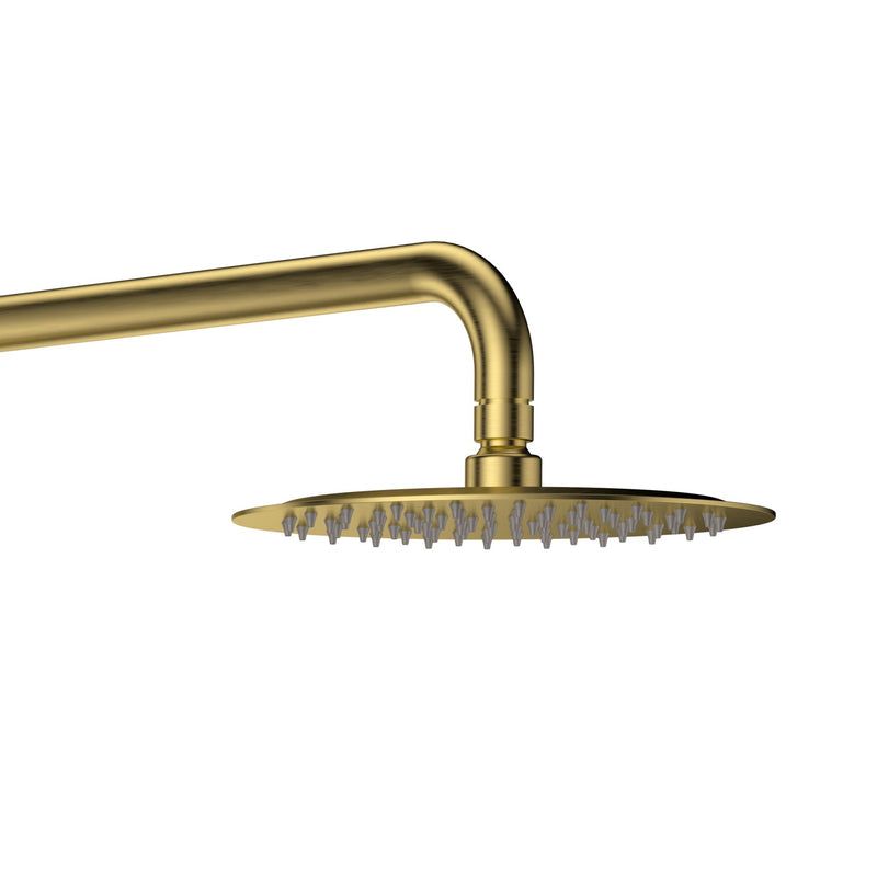 ALONI Optima Rondo Ensemble de douche pluie thermostatique apparent - Or Brossé