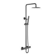 ALONI Optima Rondo Ensemble de douche pluie thermostatique apparent - Gunmetal