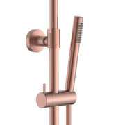 ALONI Optima Rondo Ensemble de douche pluie thermostatique apparent Cool Touch - Cuivre Brossé