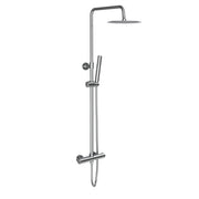 ALONI Optima Rondo Ensemble de douche pluie thermostatique apparent Cool Touch - Chrome