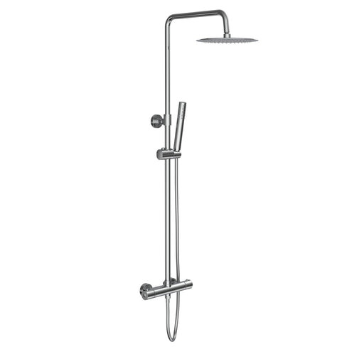 ALONI Optima Rondo Ensemble de douche pluie thermostatique apparent Cool Touch - Chrome