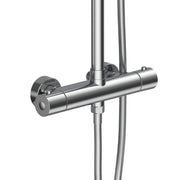 ALONI Optima Rondo Ensemble de douche pluie thermostatique apparent Cool Touch - Chrome