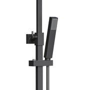 ALONI Optima Quadro Ensemble de douche pluie thermostatique apparent - Noir Mat