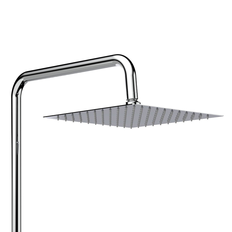ALONI Optima Quadro Ensemble de douche pluie thermostatique apparent Cool Touch - Chrome
