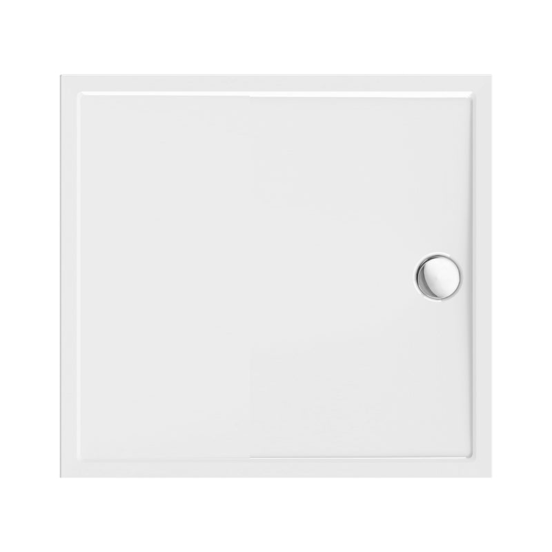 Aloni Receveur Acrylique 80x80x4cm Blanc Brillant
