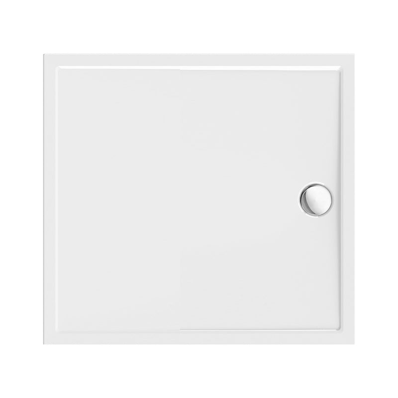 Aloni Receveur Acrylique 90x90x4cm Blanc Brillant