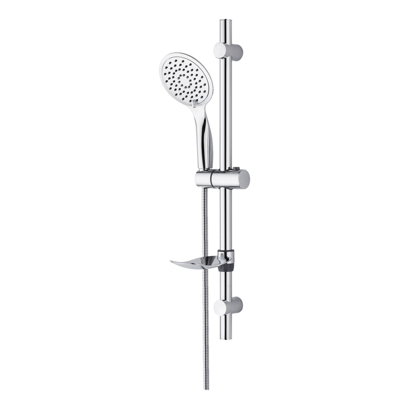 ALONI Slim Ensemble barre de douche complète avec douchette et flexible - Chrome