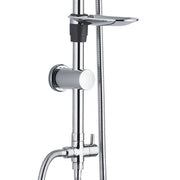 ALONI Rain Bianco Ensemble de douche pluie thermostatique - Chrome