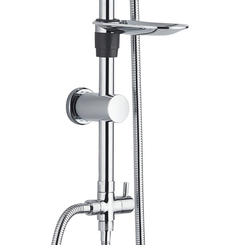 ALONI Rain Bianco Ensemble de douche pluie thermostatique - Chrome