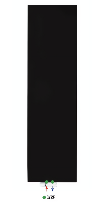 FACE LISSE VERTICALE T20 2000X400 - NOIR MAT